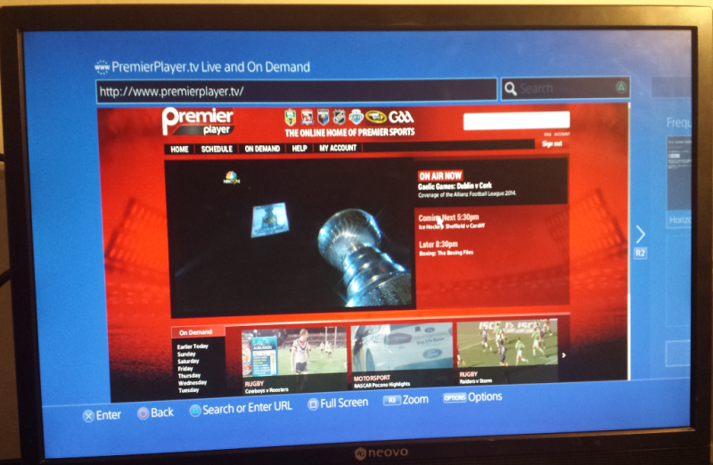 Live video streaming to PlayStation 4